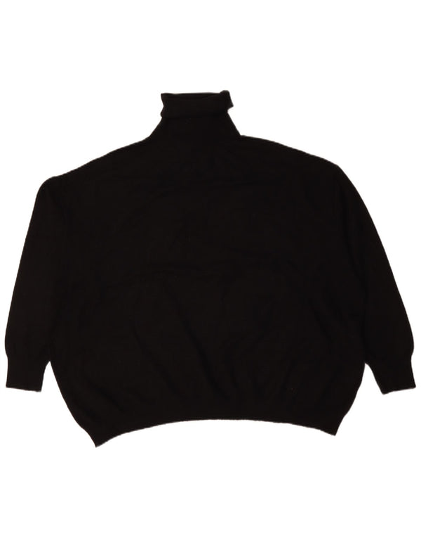 Übergroßer Rollkragenpullover von Zara für Damen, Gr. 14, mittlere schwarze Viskose