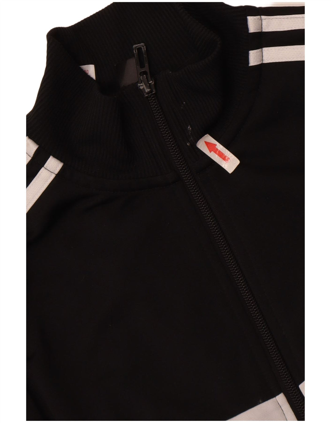 Adidas Jungen-Trainingsanzug-Top-Jacke, 13–14 Jahre, schwarzes Colourblock-Polyester