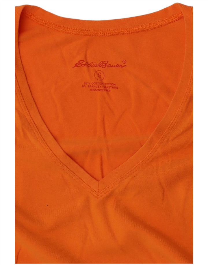 Eddie Bauer Damen Weste Top UK 10 Small Orange Baumwolle