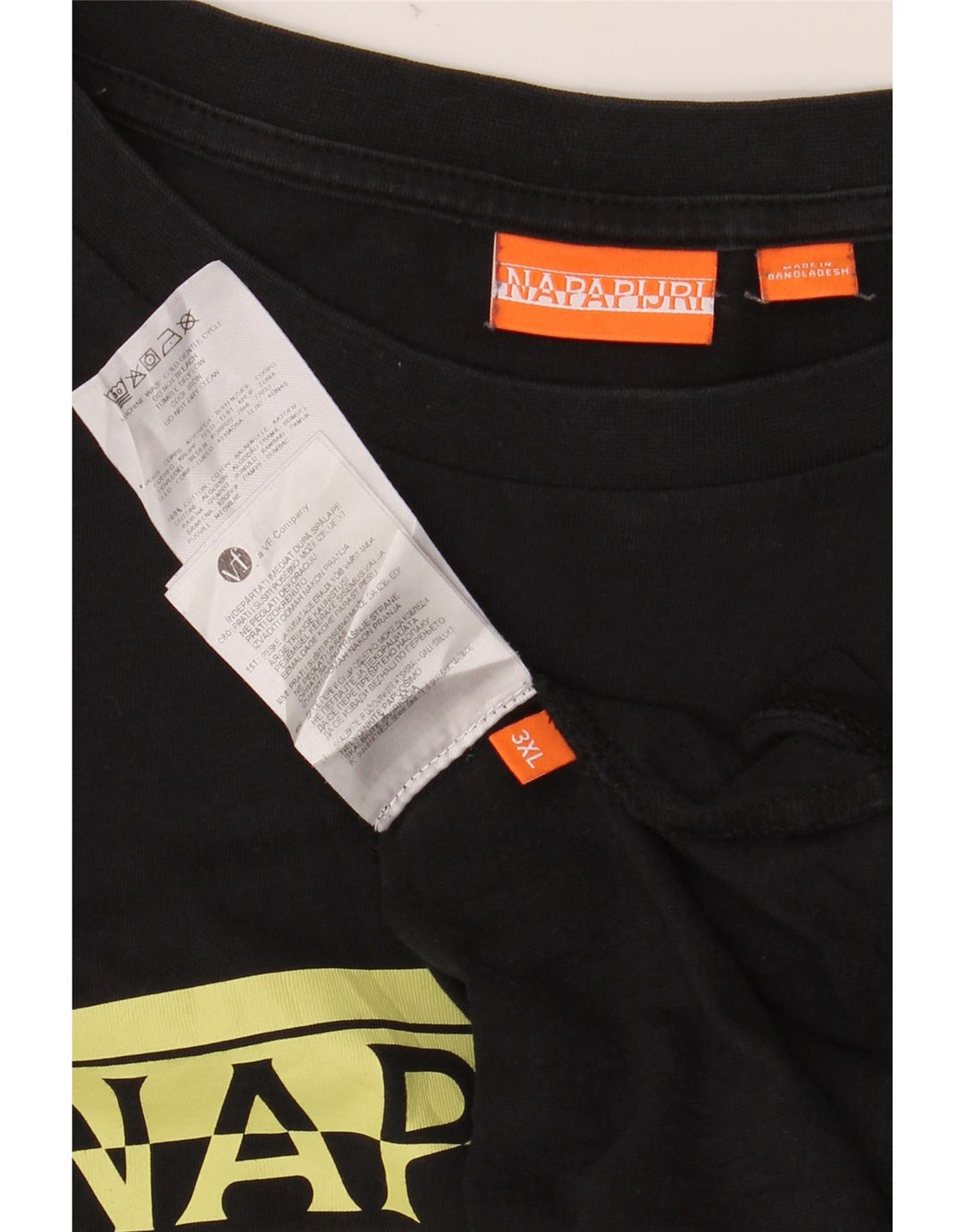 NAPAPIJRI Herren Grafik-Top Langarm 3XL Schwarz Baumwolle