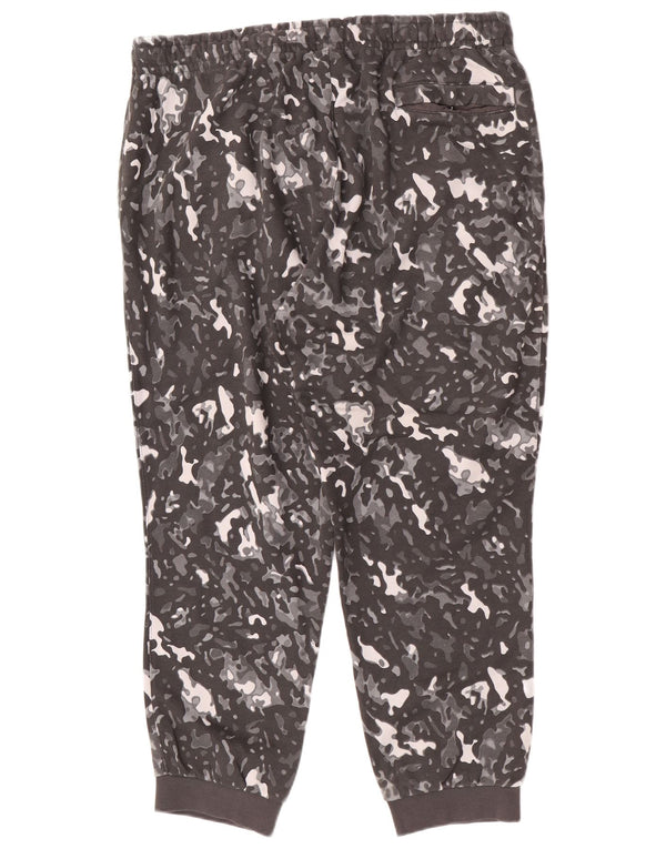 Nike Herren-Trainingshose, Jogginghose, Größe 2XL, graue Camouflage-Baumwolle