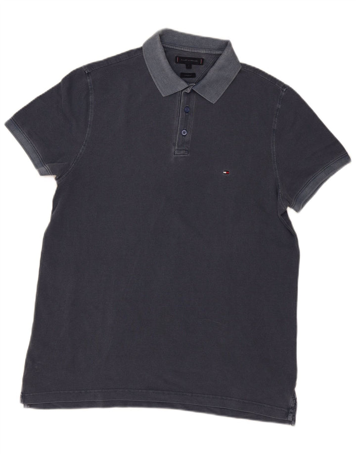 Tommy Hilfiger Herren-Poloshirt mit normaler Passform, groß, Marineblau