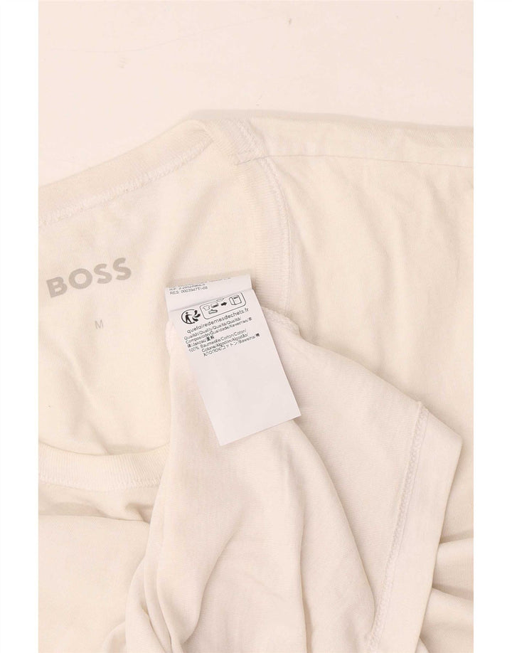Hugo Boss Herren T-Shirt Top Small aus weißer Baumwolle