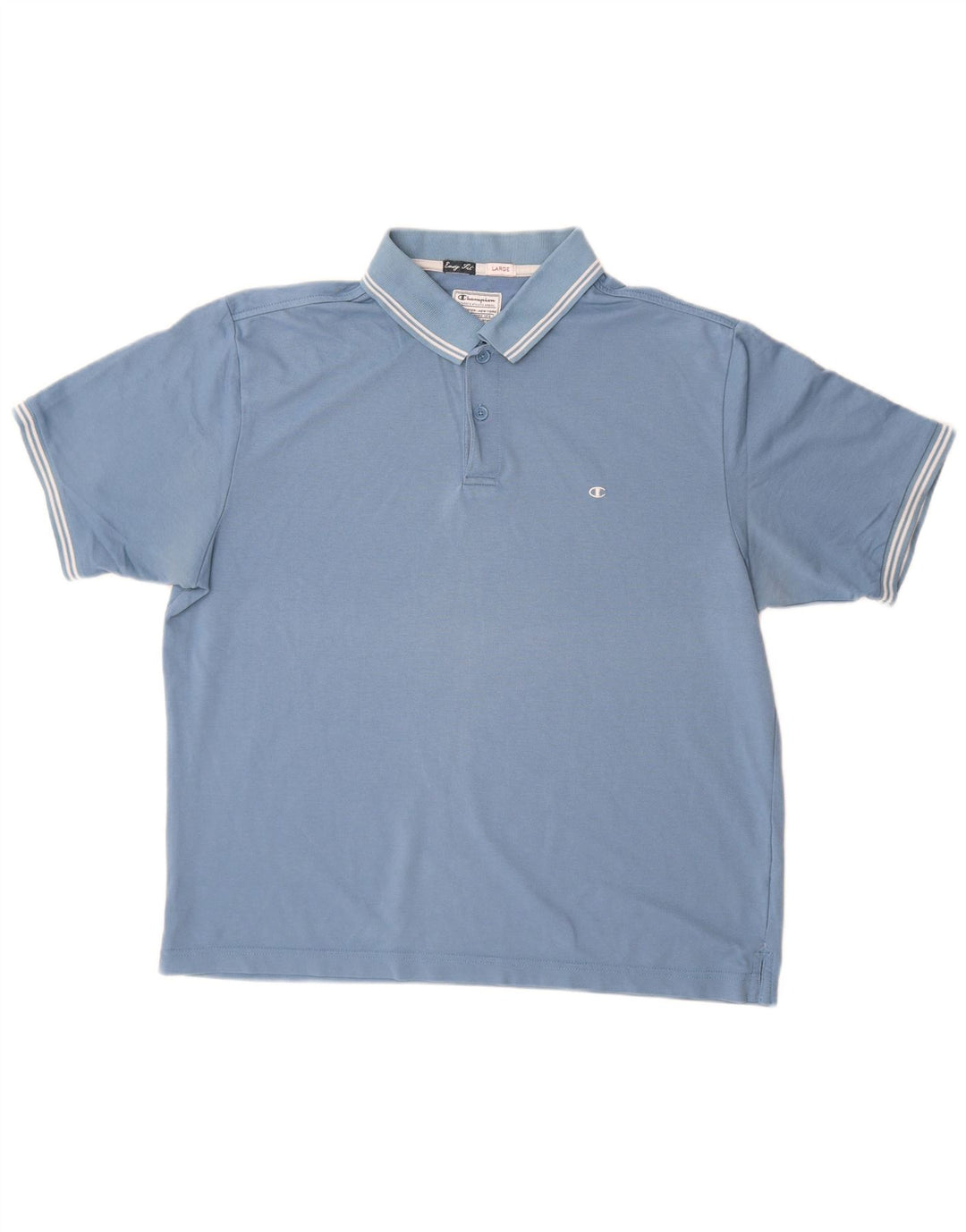 Champion Herren Easy Fit Poloshirt, Größe L, Blau
