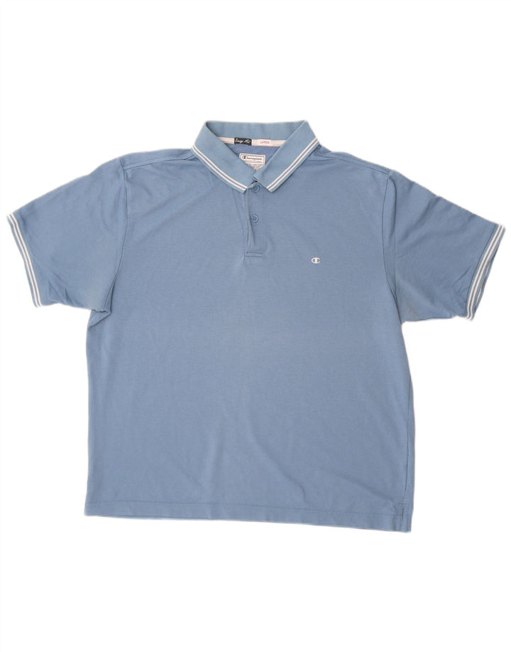 Champion Herren Easy Fit Poloshirt, Größe L, Blau
