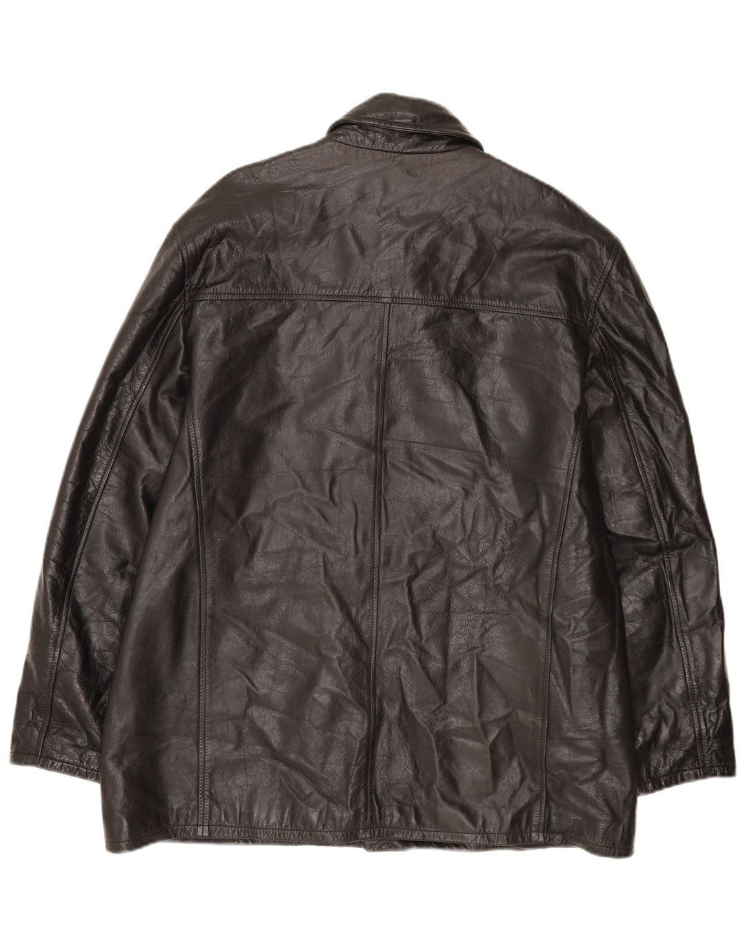 Vintage Herren Lederjacke UK 44 2XL Schwarzes Leder