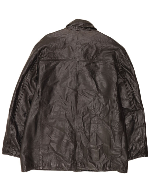Vintage Herren Lederjacke UK 44 2XL Schwarzes Leder