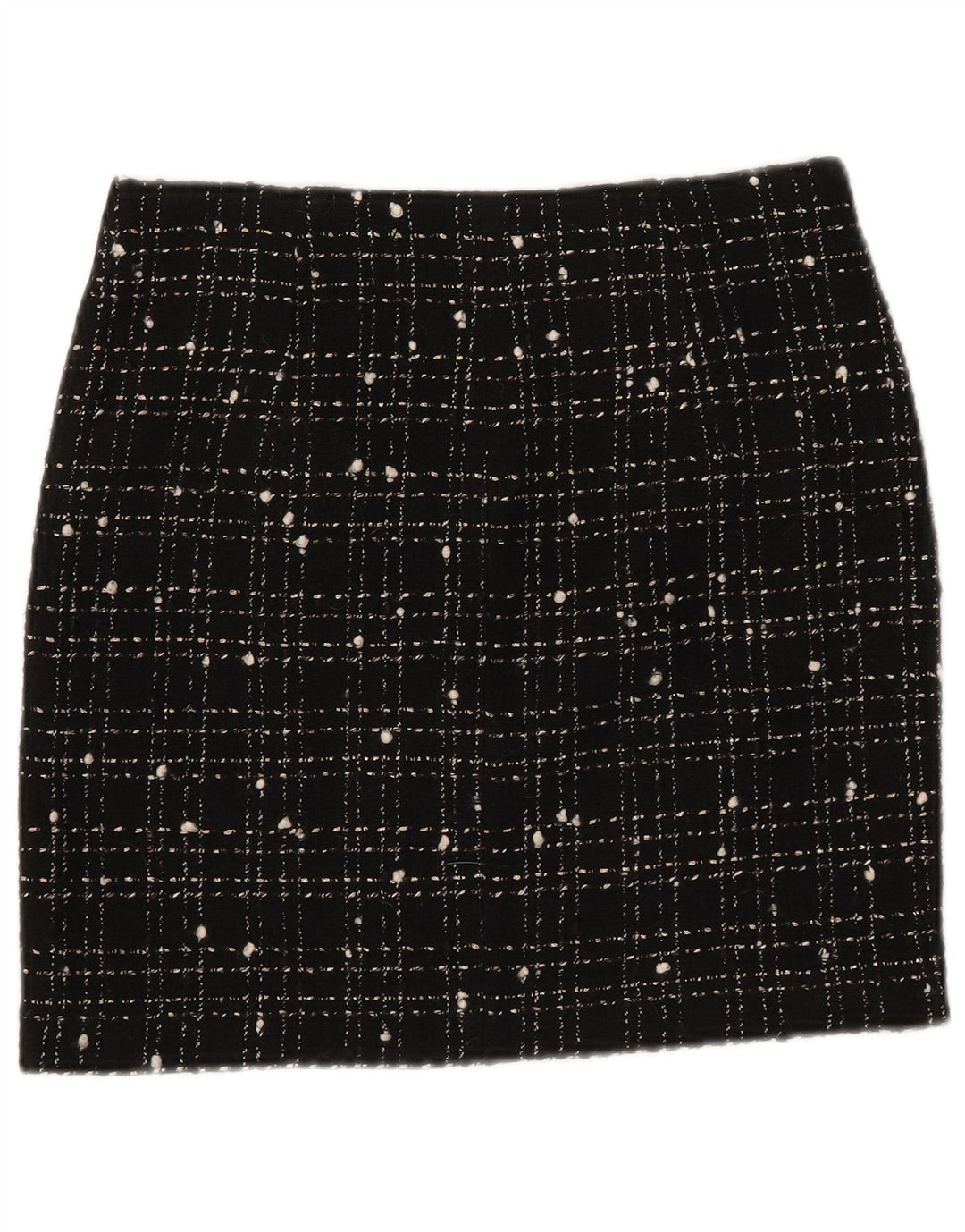 Liu Jo Damen gerader Rock W28 Mittelschwarz kariert