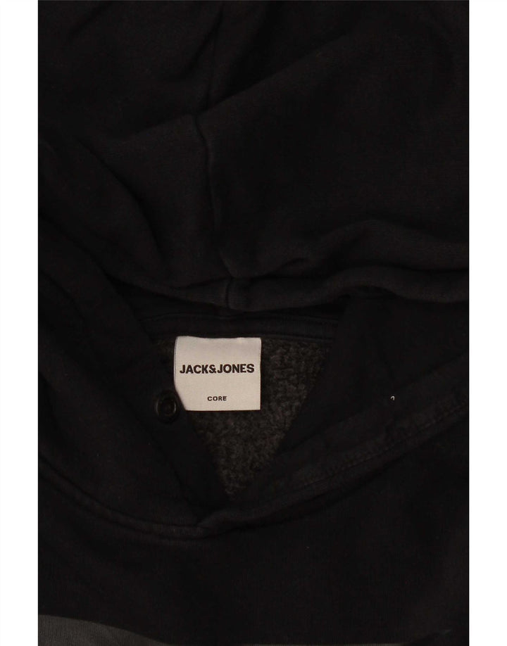 Jack & Jones Herren-Pullover mit grafischem Kapuzenpullover, Größe S, Schwarz