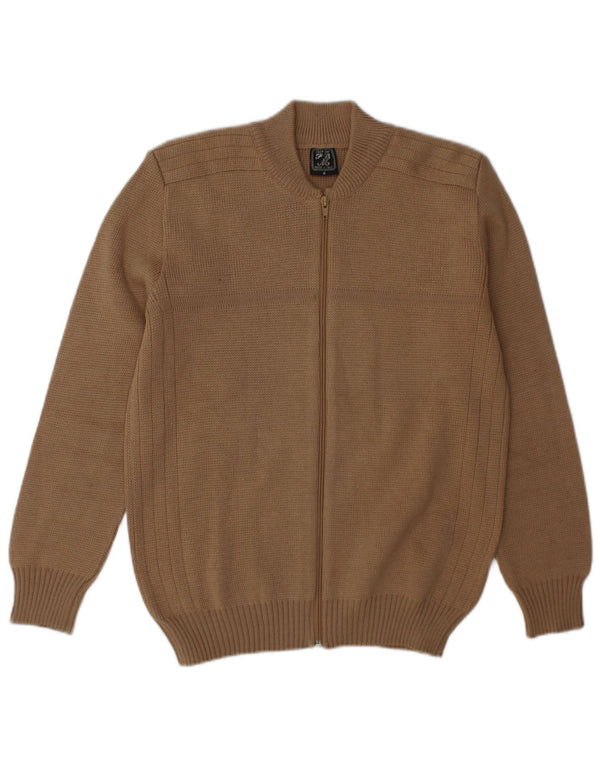Vintage Mens Cardigan Sweater Medium Beige