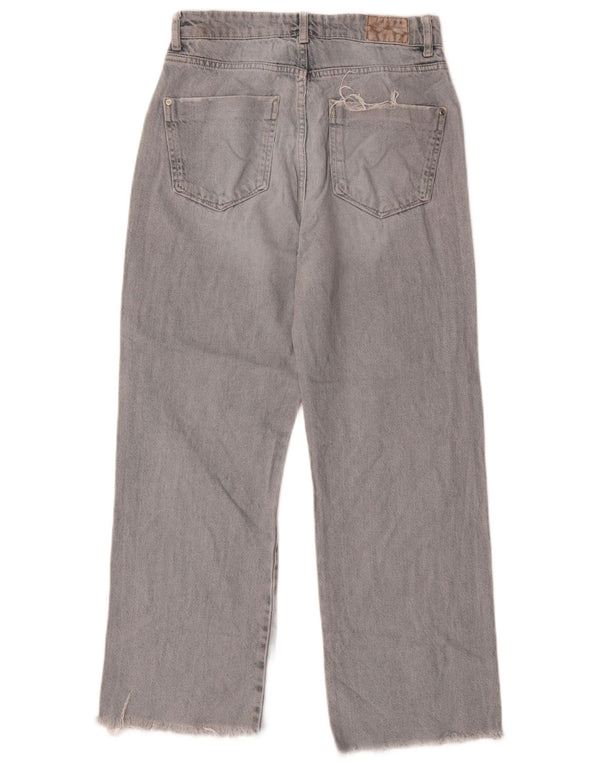 Zara Damen Distressed Jeans mit weitem Bein EU 38 Medium W28 L26 Blaue Baumwolle