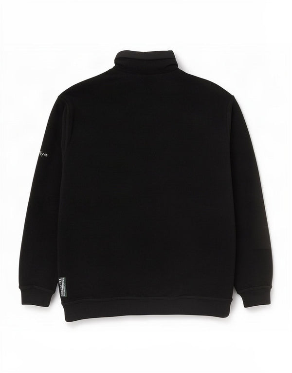 Chervo Herren-Sweatshirt mit Reißverschluss, lockere Passform, UK 32 2XS, schwarzes Polyamid