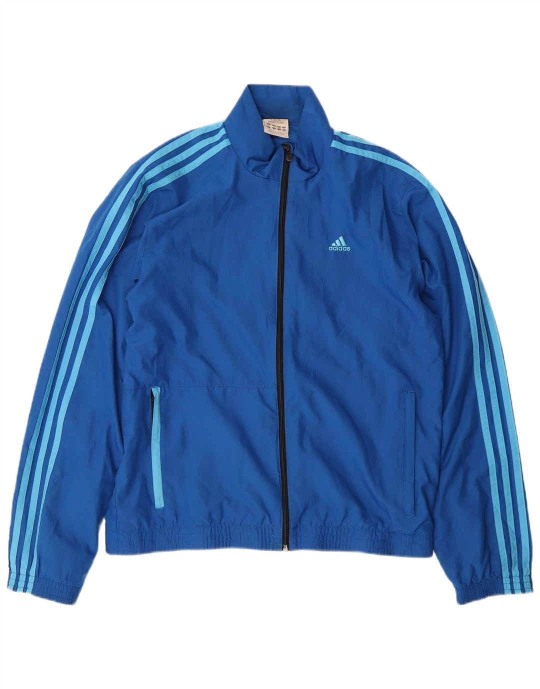 Adidas Herren-Trainingsanzug, Top-Jacke, klein, blau, Polyester