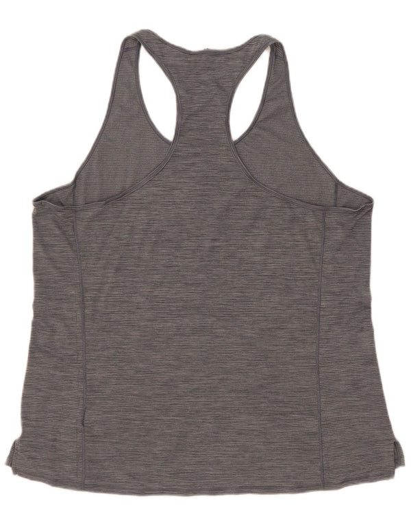 Patagonia Damen Weste Top UK 18 XL Grau geflecktes Polyester