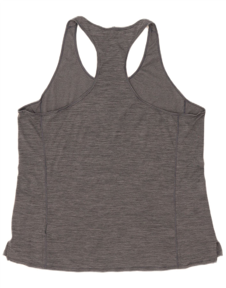 Patagonia Damen Weste Top UK 18 XL Grau geflecktes Polyester