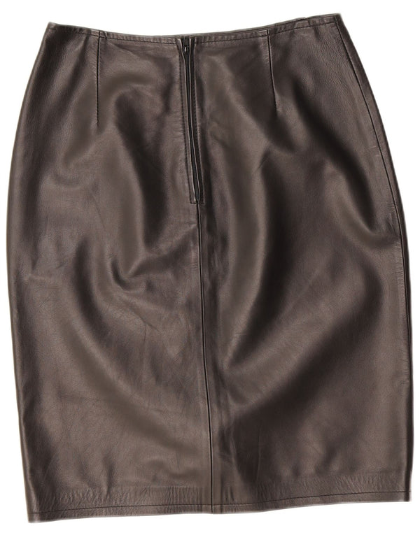 Vintage Damen Lederrock W26 Small Schwarz