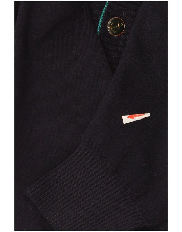 Blue Drake Herren-Strickjacke, groß, marineblaue Wolle