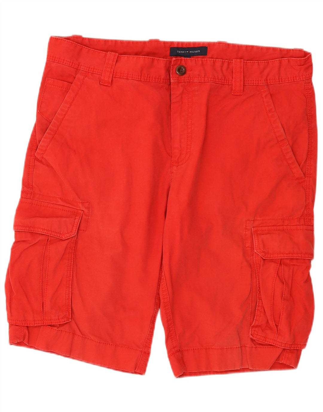 TOMMY HILFIGER Herren Cargo Shorts W36 Große rote Baumwolle