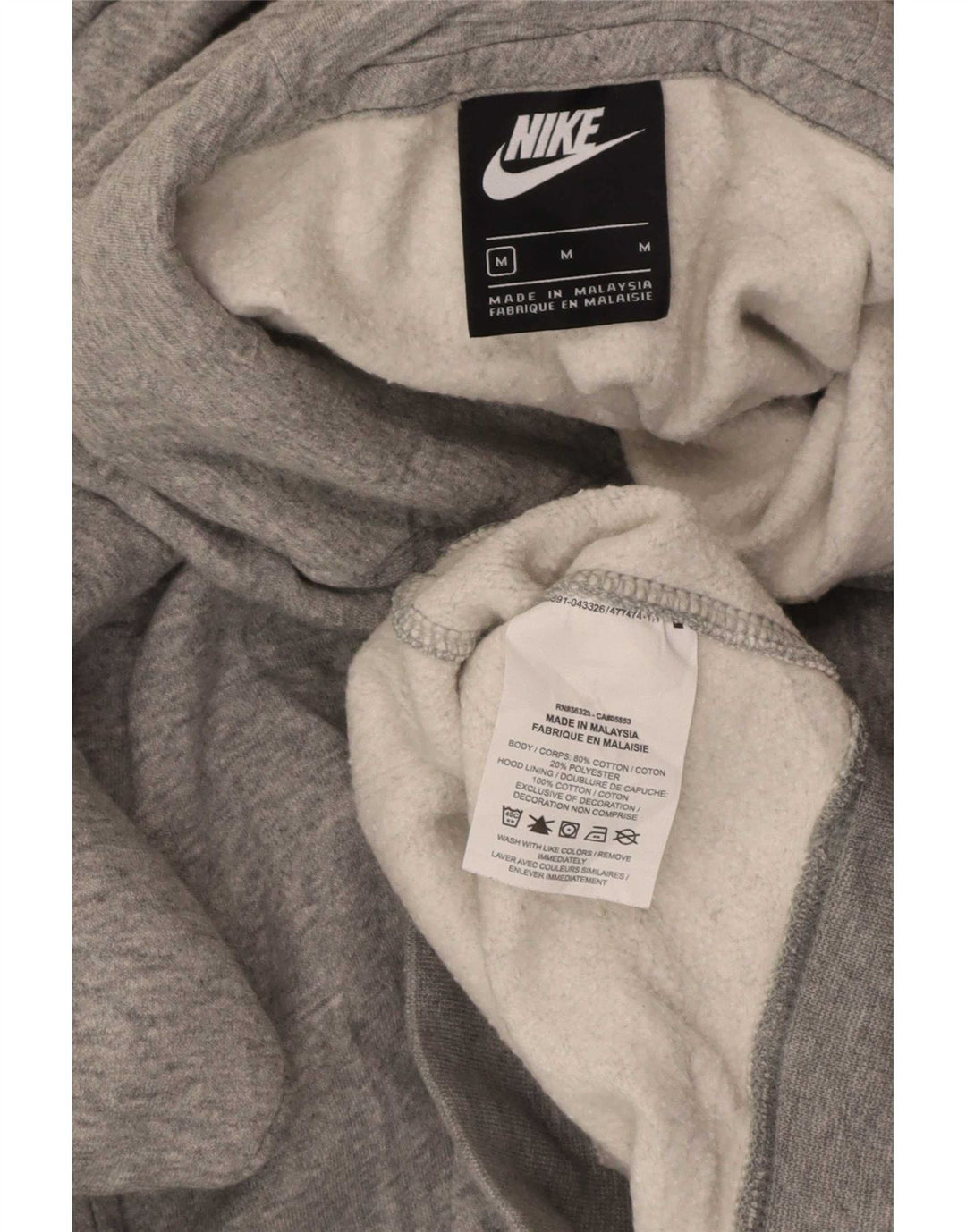 Nike Herren-Kapuzenpullover mit Grafik, mittelgraue Baumwolle