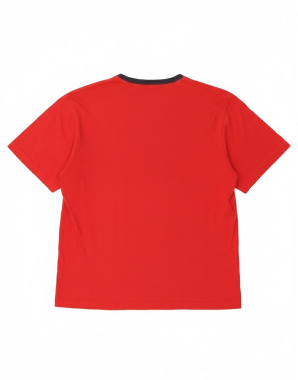 Tommy Hilfiger Herren Grafik-T-Shirt-Oberteil XL aus roter Baumwolle