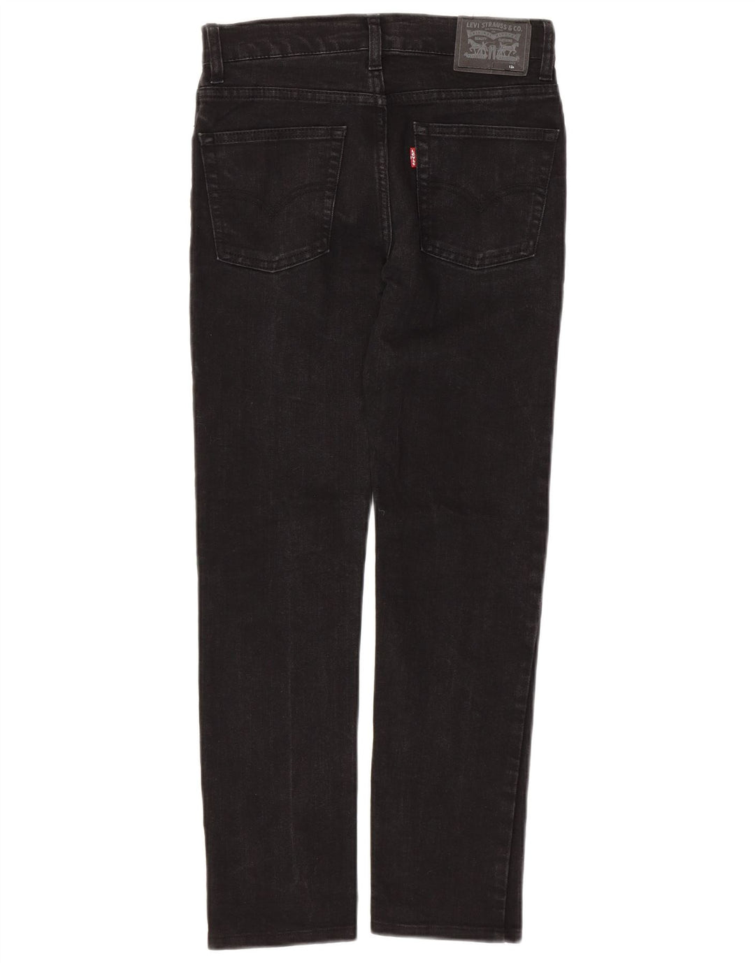 LEVI'S Jungen 510 Skinny Jeans 11–12 Jahre W28 L27 Schwarze Baumwolle