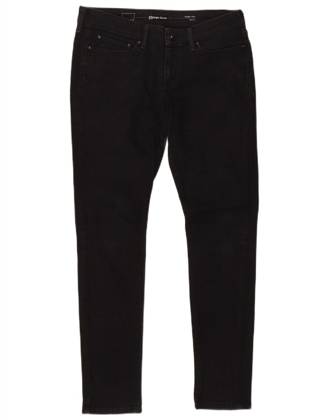 LEVI'S Damen Slight Curve Modern Rise Skinny Jeans W29 L32 Schwarz Baumwolle