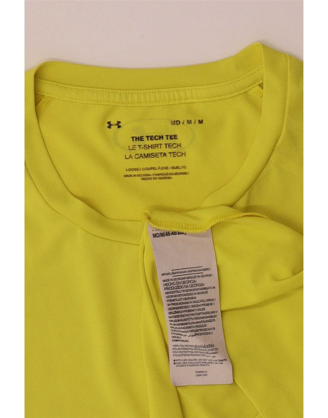 Under Armour Herren-T-Shirt mit kurzen Ärmeln, normal, mittelgelbes Polyester