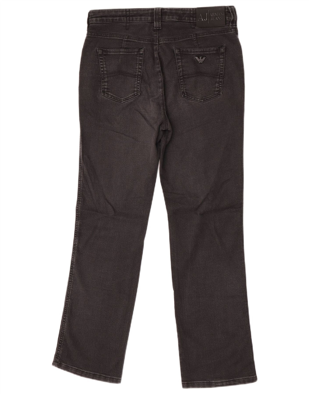 Armani Damen Straight Jeans W30 L30 Schwarze Baumwolle
