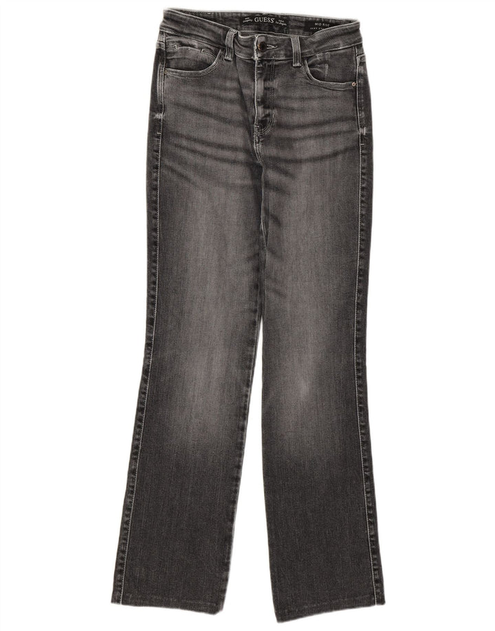 GUESS Damen Mid Rise Straight Jeans W27 L30 Grau