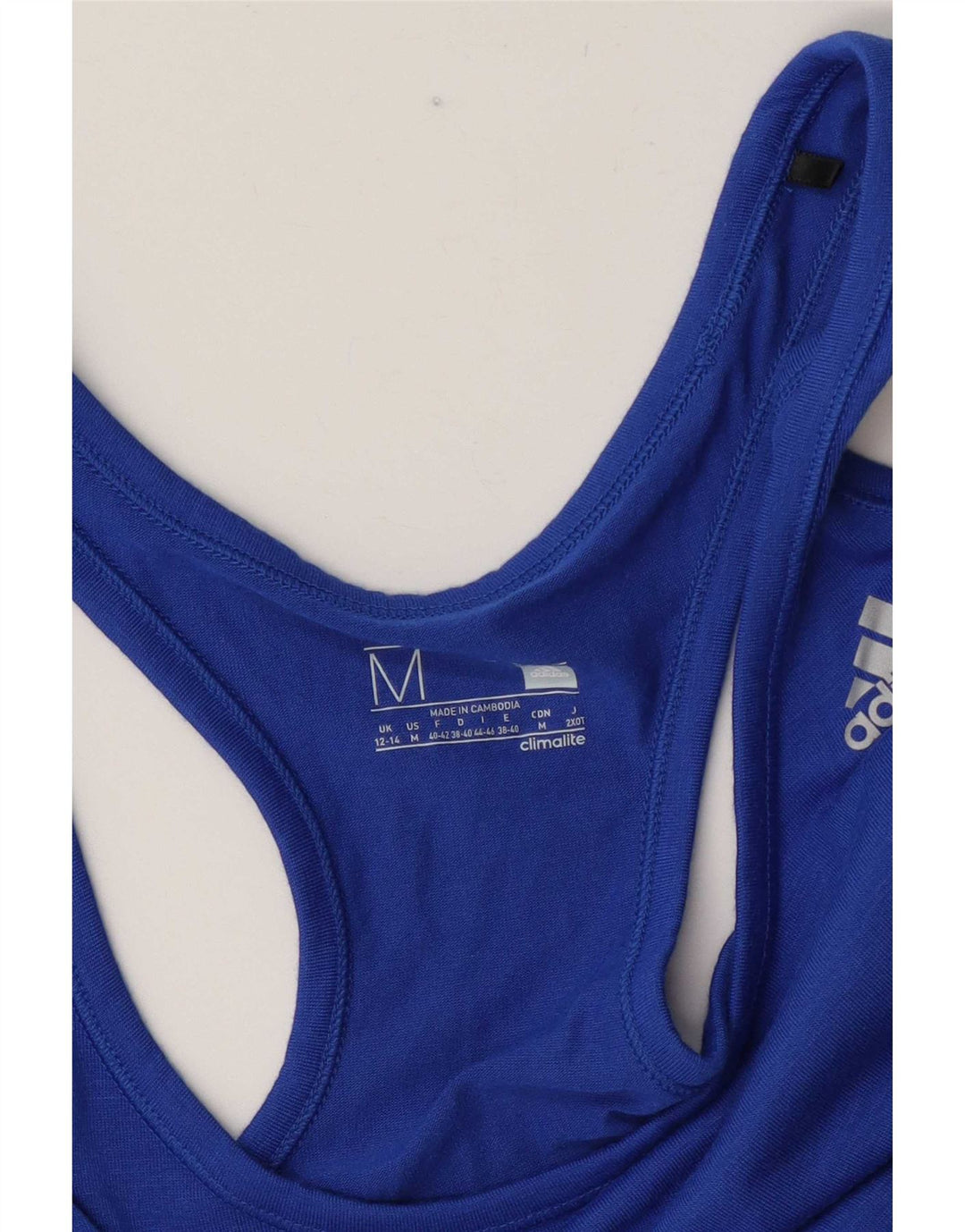 Adidas Damen Climalite Vest Top UK 12/14 Mittelblau