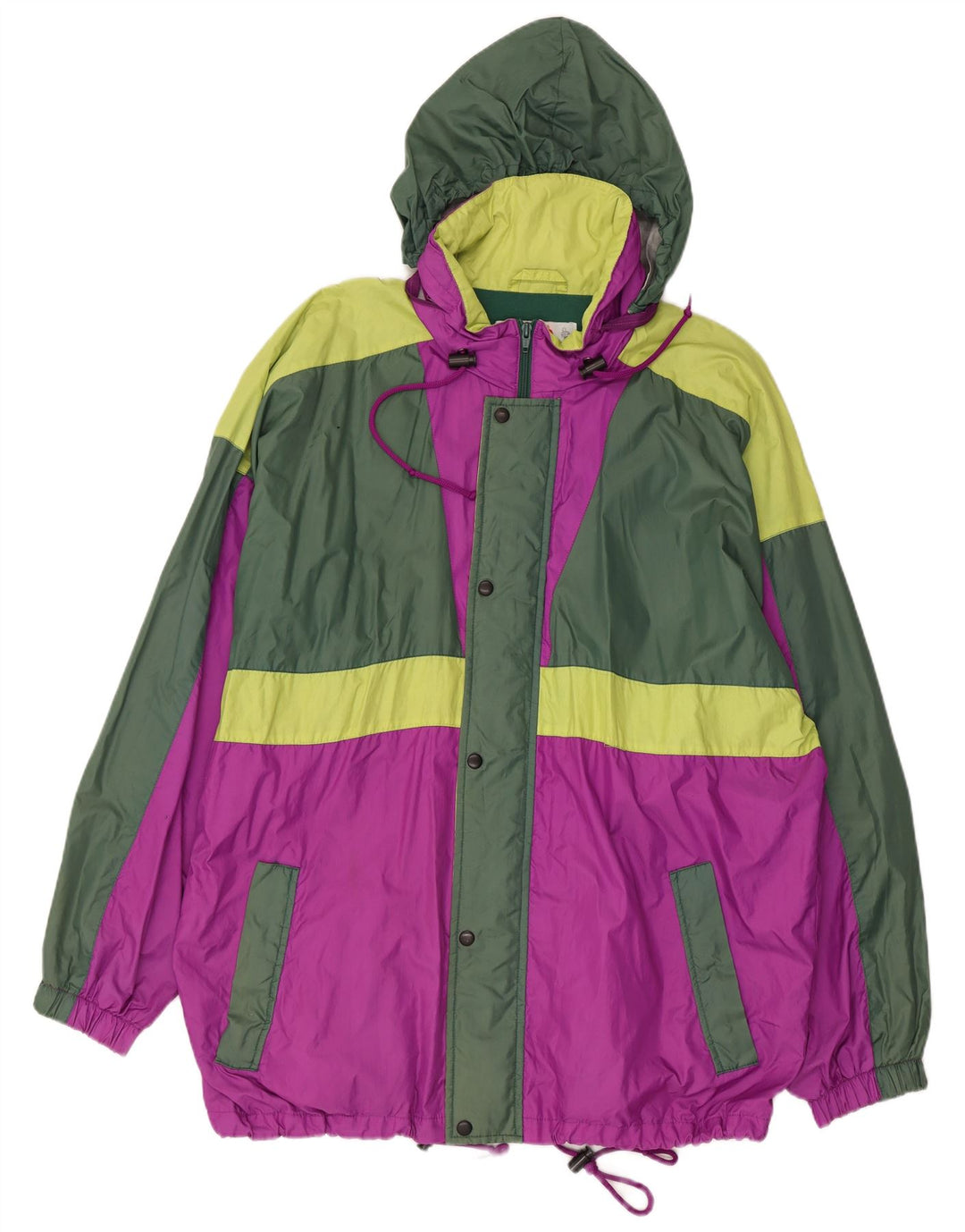 CAMPAGNOLO Herren-Regenjacke mit Kapuze, UK 40, groß, mehrfarbig, Farbblock