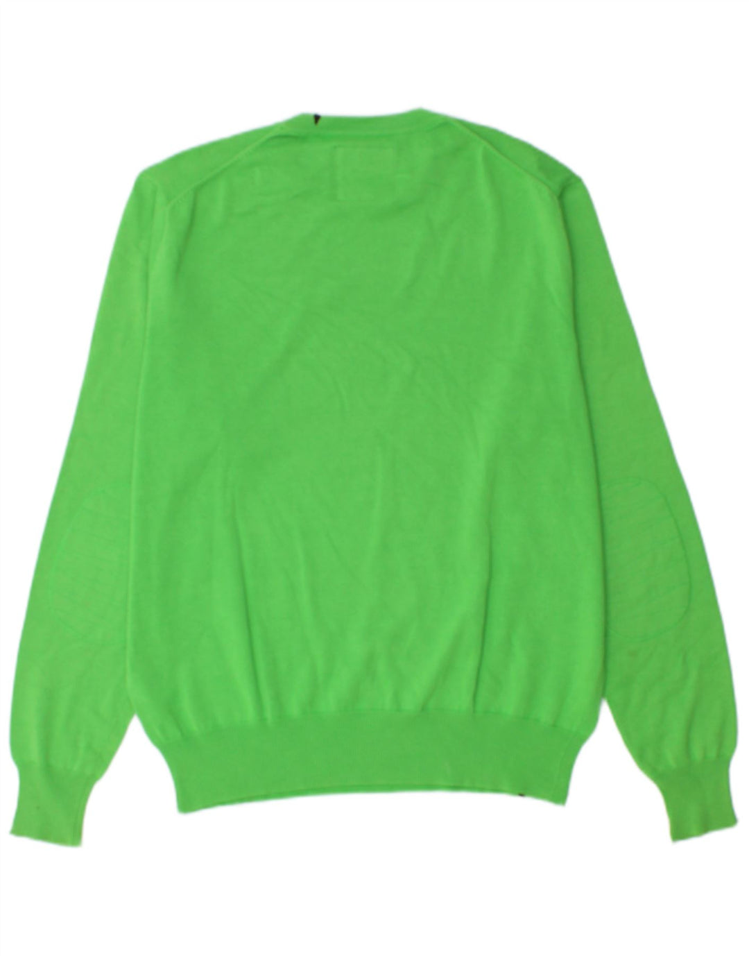 Sun68 Herren-Pullover mit Rundhalsausschnitt, mittelgrüne Baumwolle
