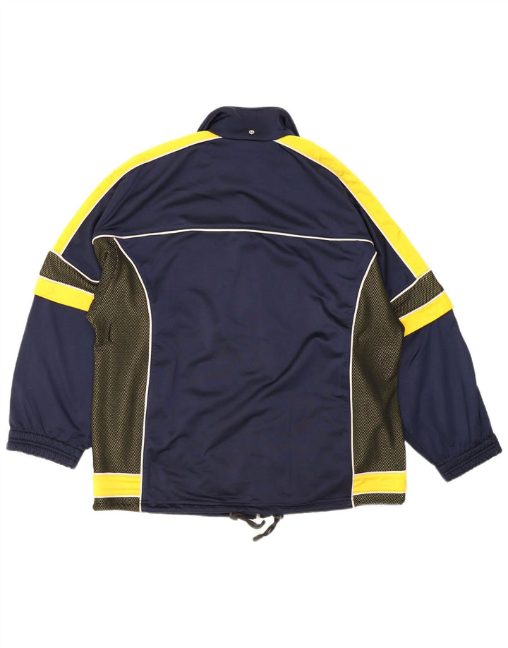Diadora Herren-Trainingsanzug-Top-Jacke, UK 38, mittleres Marineblau, Farbblock