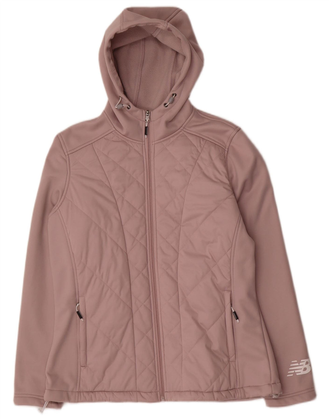New Balance Damen-Windbreakerjacke mit Kapuze, UK 16, Größe L, Lila, Polyester