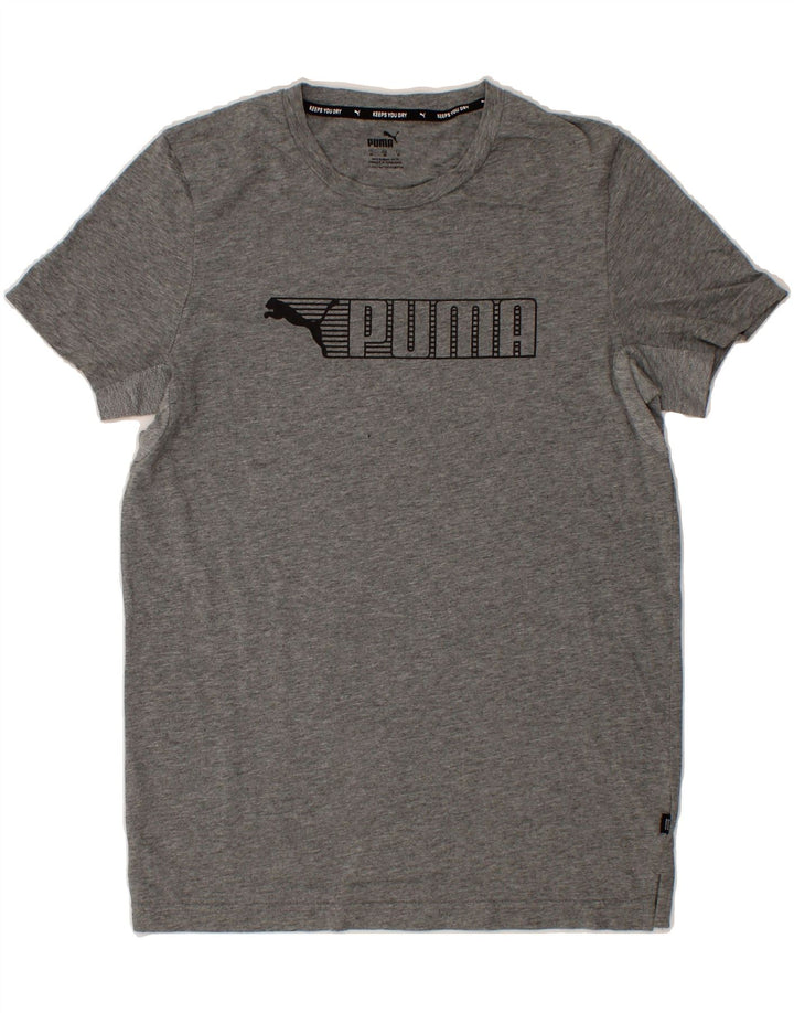 PUMA Mens Graphic T-Shirt Top Medium Grey Vintage Puma and Second-Hand Puma from Messina Hembry 