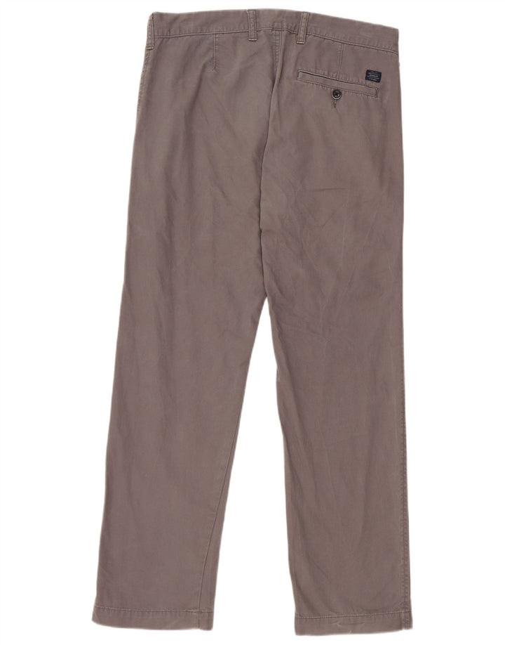 Marks & Spencer Gerade Herren-Chinohose aus Baumwolle, W32, L29, Grau