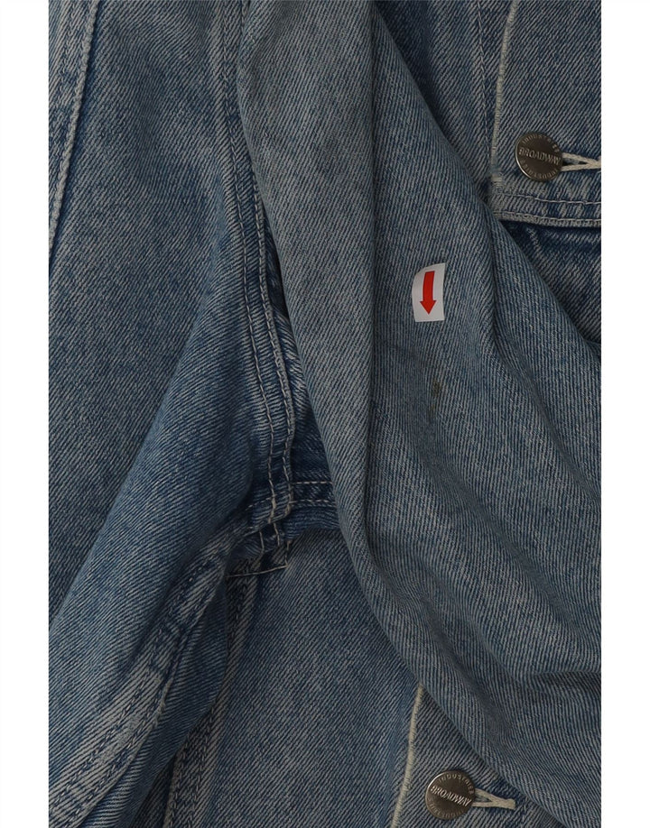 BROADWAY Mens Denim Jacket UK 38 Medium Blue Cotton