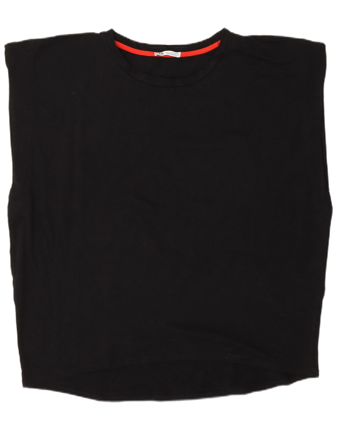 Zara Damen-Oversize-Trägershirt, Gr. 40, Größe L, Schwarz, Baumwolle