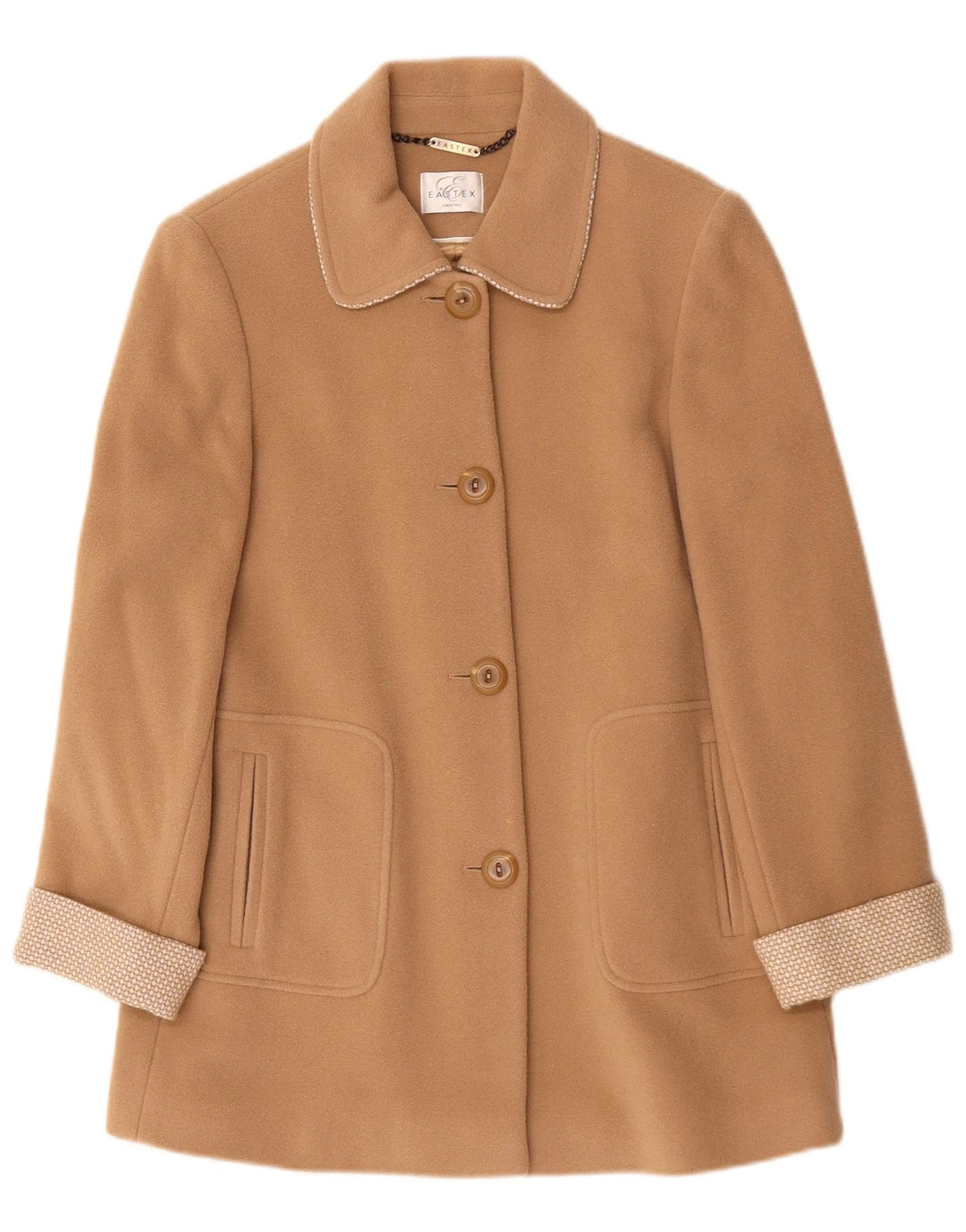 Eastex Damen Übergroßer Mantel UK 10 Small Beige Polyamid