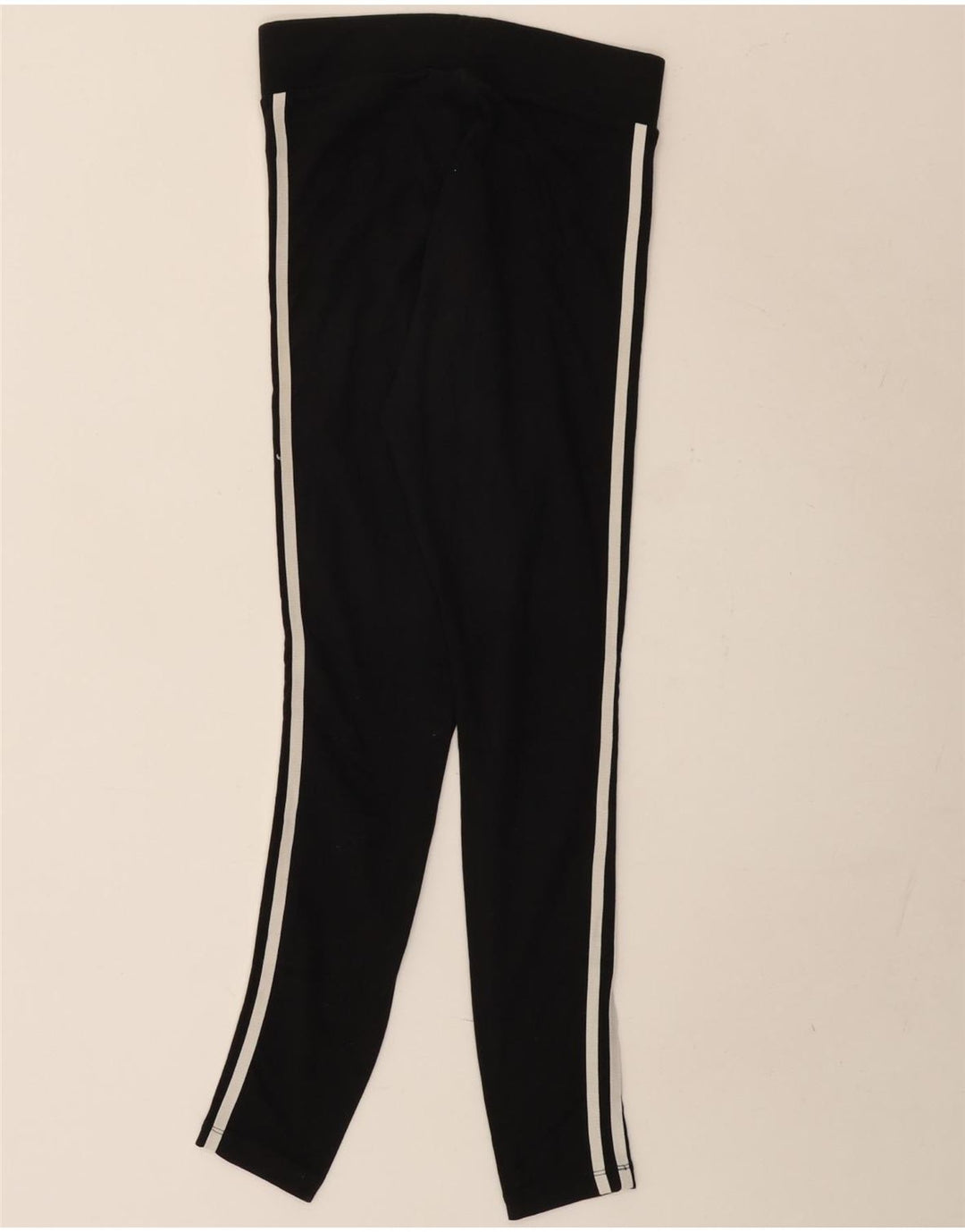 Adidas Damen Leggings UK 10 Small Schwarz Baumwolle