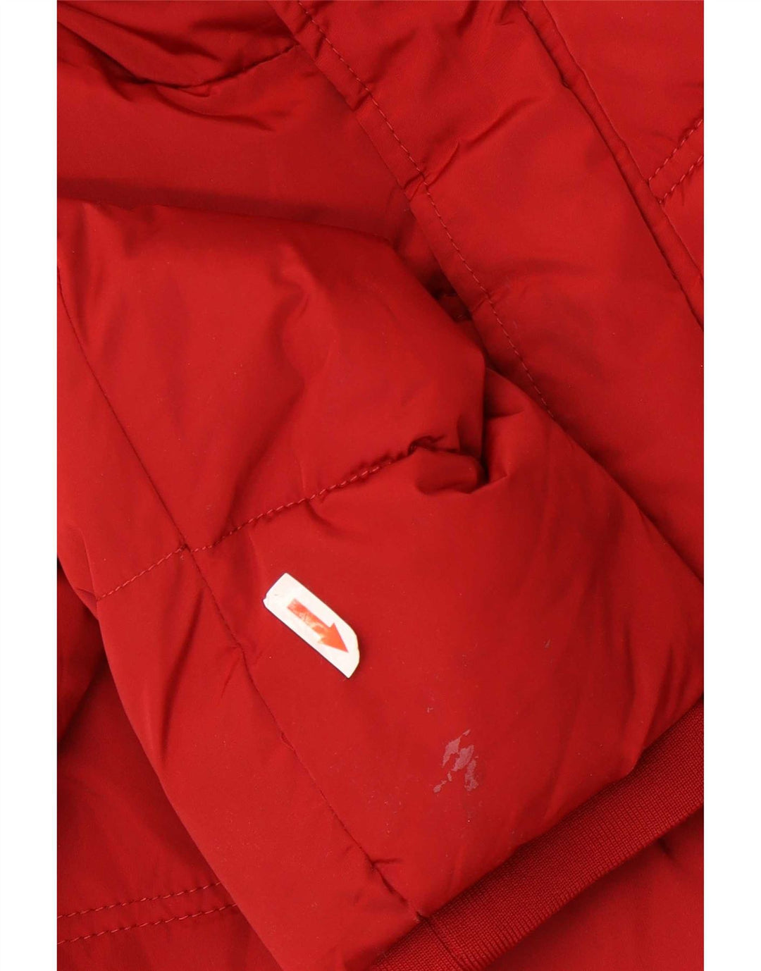 Zara Herren-Jacke mit Kapuze, gepolstert, UK 44 2XL, rotes Polyester
