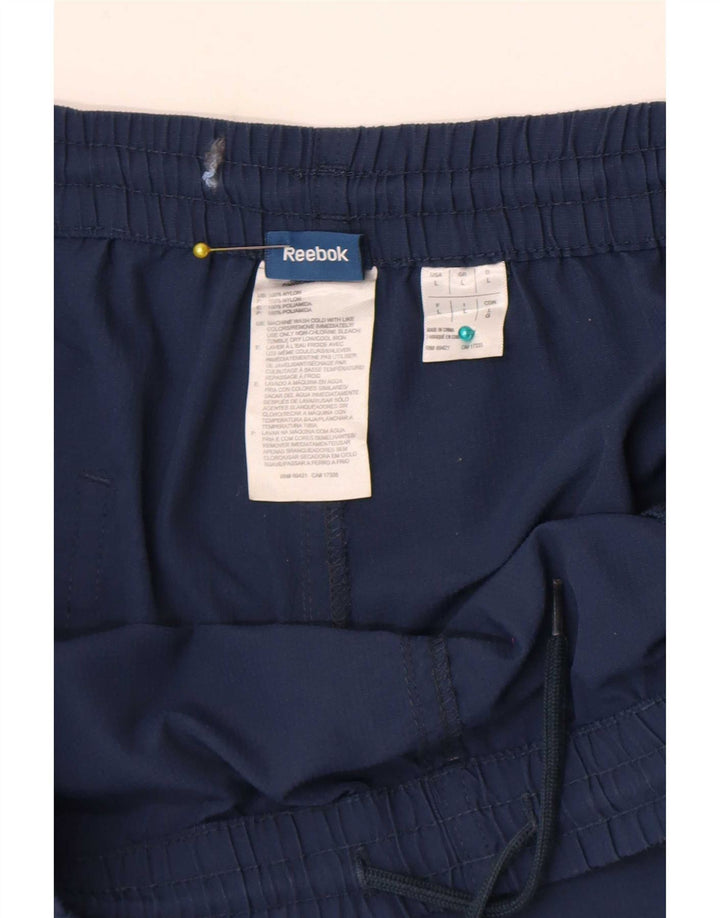 Reebok Herren-Sportshorts, groß, marineblaues Nylon