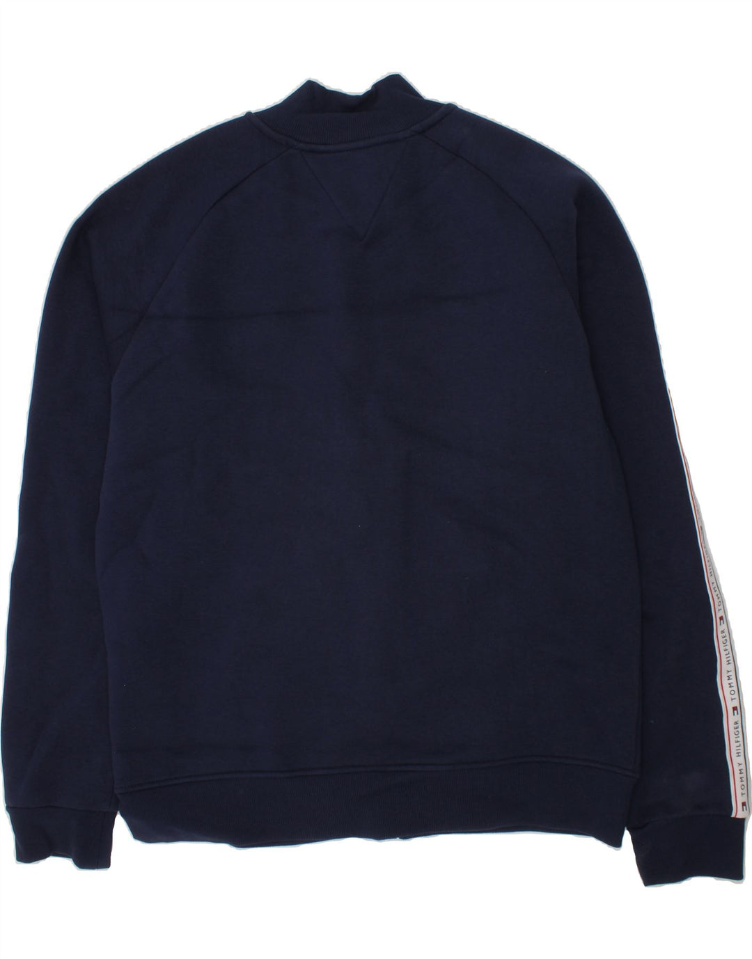 TOMMY HILFIGER Boys Graphic Tracksuit Top Jacket 15-16 Years Navy Blue Vintage Tommy Hilfiger and Second-Hand Tommy Hilfiger from Messina Hembry 