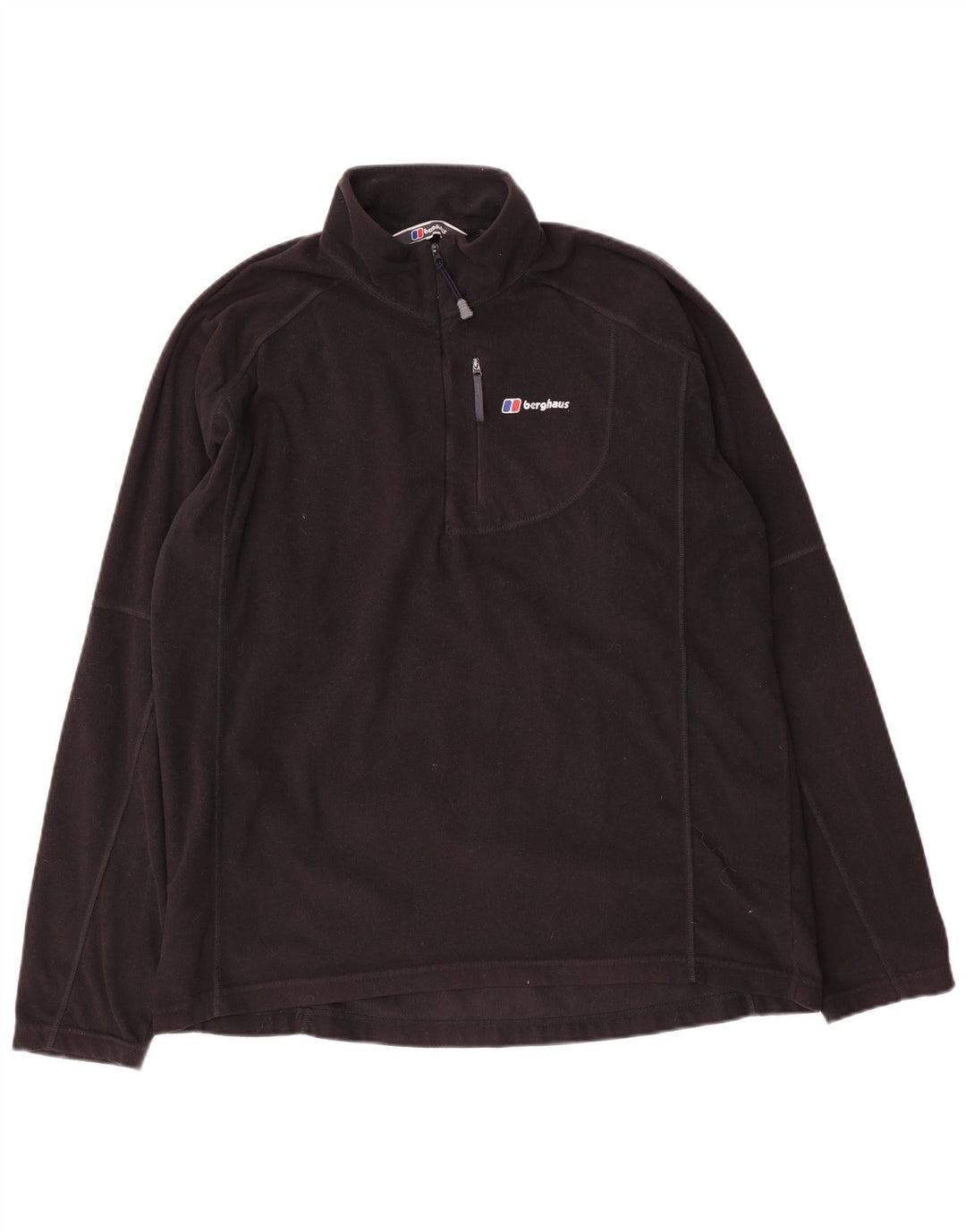Berghaus Herren-Fleecepullover mit Reißverschluss, XL, Schwarz, Polyester