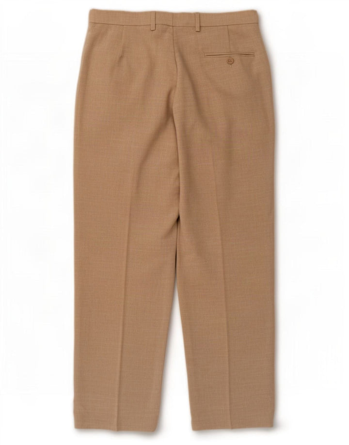 Gerade Herren-Anzughose von Marks & Spencer, W32, L31, Beige, Polyester