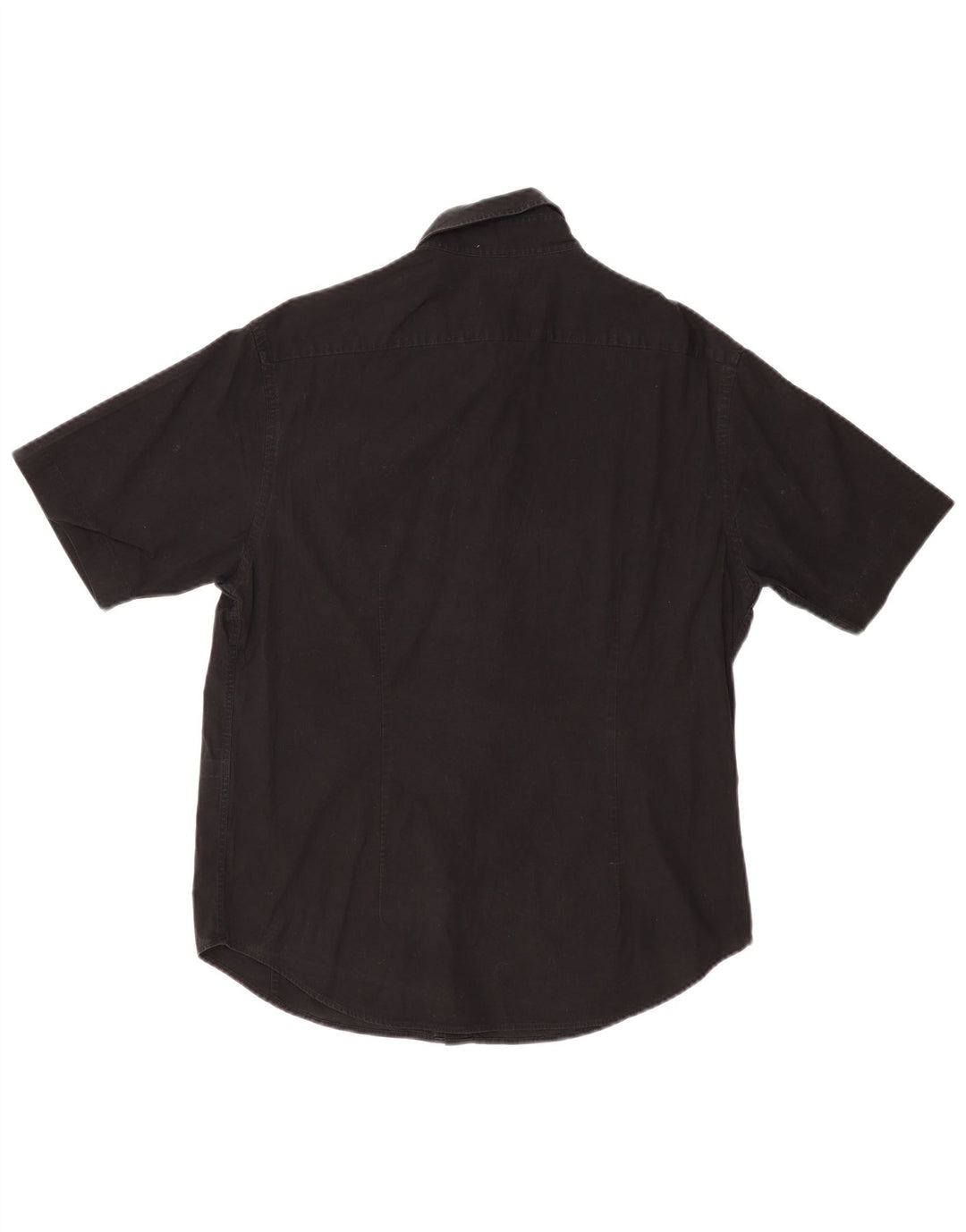 Ted Baker Herren-Kurzarmhemd, Größe 4, groß, schwarze Baumwolle