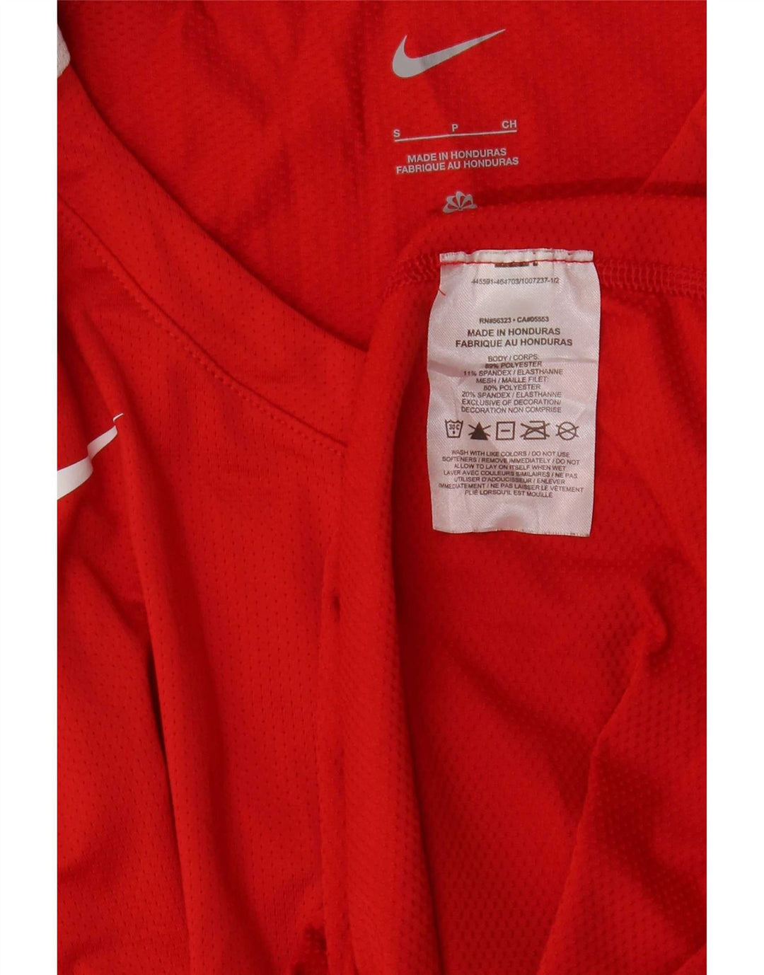 Nike Herren Grafik-Oberteil, langärmelig, klein, rot, Polyester