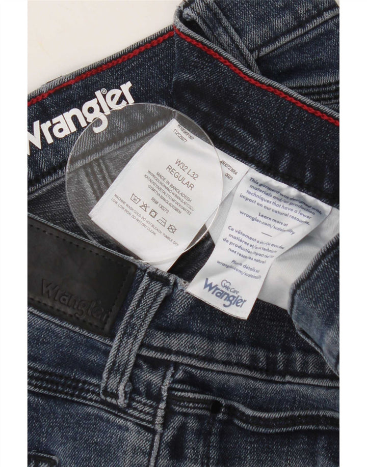 Wrangler Herren Regular Slim Jeans W32 L32 Blaue Baumwolle