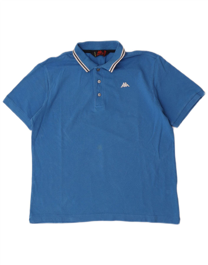 Kappa Herren-Poloshirt aus mittelblauer Baumwolle