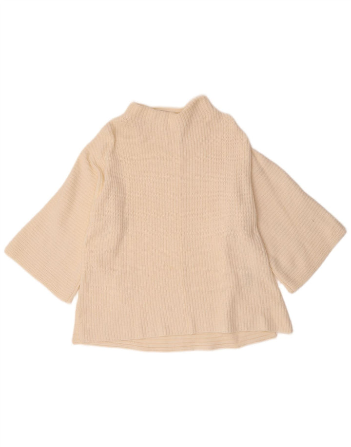 Marks & Spencer Damen-Pullover mit Rollkragen, Gr. 10, Größe S, gebrochenes Weiß